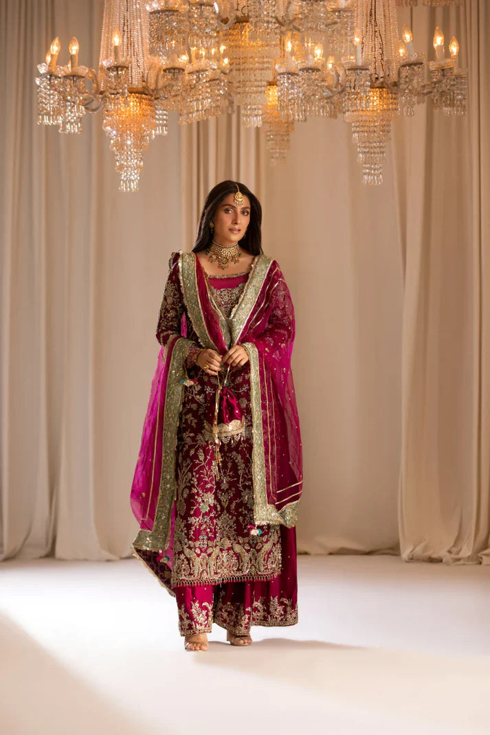 Tabya-Tabeer || Raw Silk Fabric || Wedding Dress