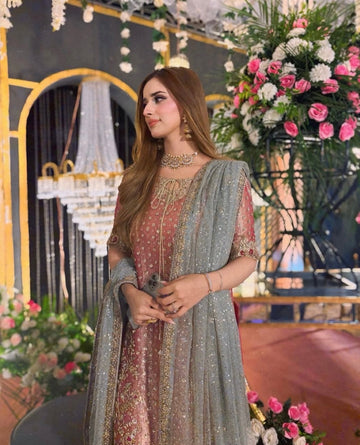 Haris Shakeel Double Zari Fabric Wedding Dress