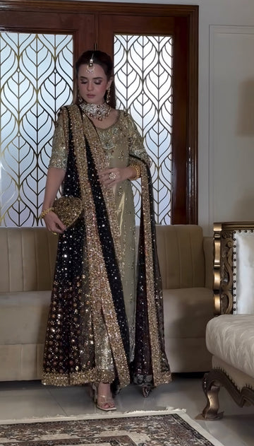 Haris Shakeel || Double Zari Fabric ||Wedding Dress
