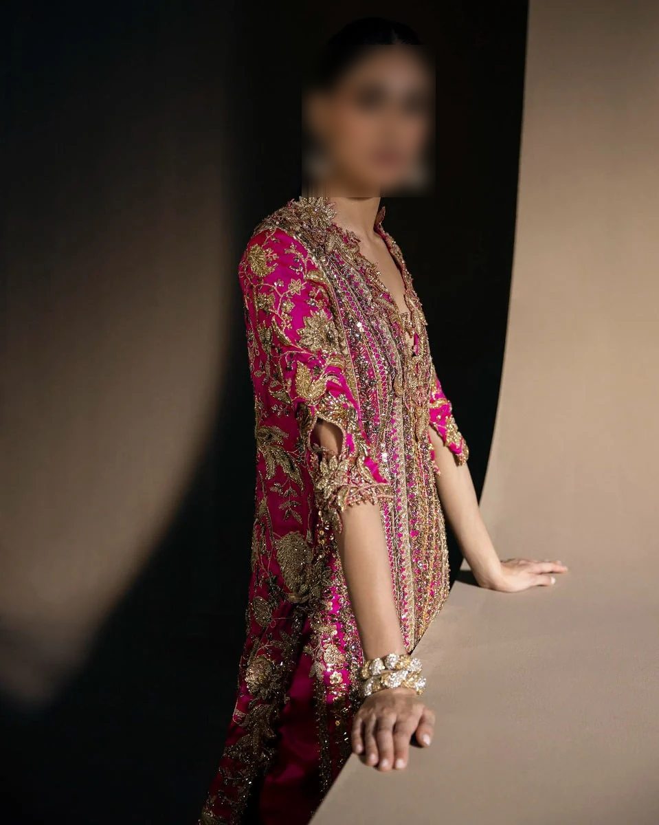 Sana Safinaz || Tassel Silk Fabric ||Organza Dupata Three Piece Complete ||  Wedding Dress