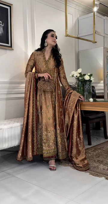 Haris Shakeel || Double Zari Fabric || Wedding Dress