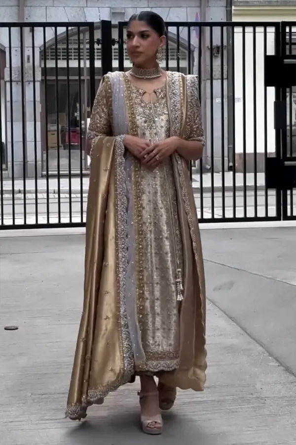 Haris shakeel || Double Zari Fabric ||Wedding Dress