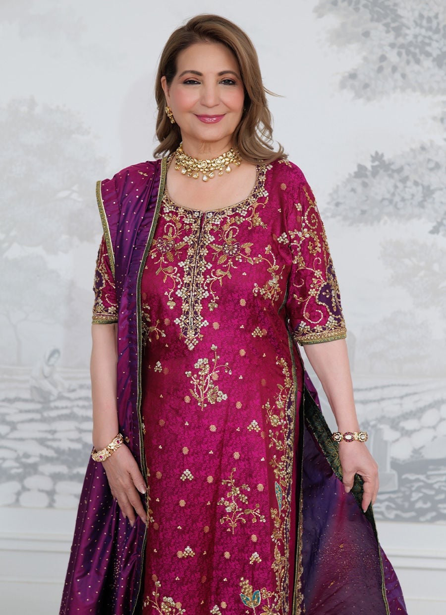 Farah Talib Azeez Tassel Silk Fabric Wedding Dress