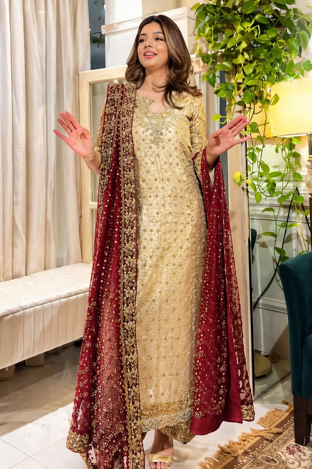 Haris shakeel ||  Double Zarii Fabric || Wedding Dress