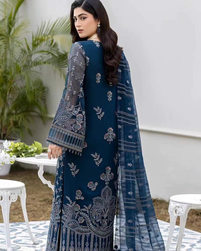 Hussain Rehar || Tassel Silk Fabric || Wedding Dress