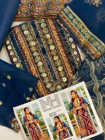 4PC ZINC BRANDED. FANCY SUIT FULLY EMBROIDERED WORK