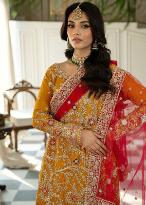 Hussain Rehar || Raw Silk Fabric || Wedding Dress