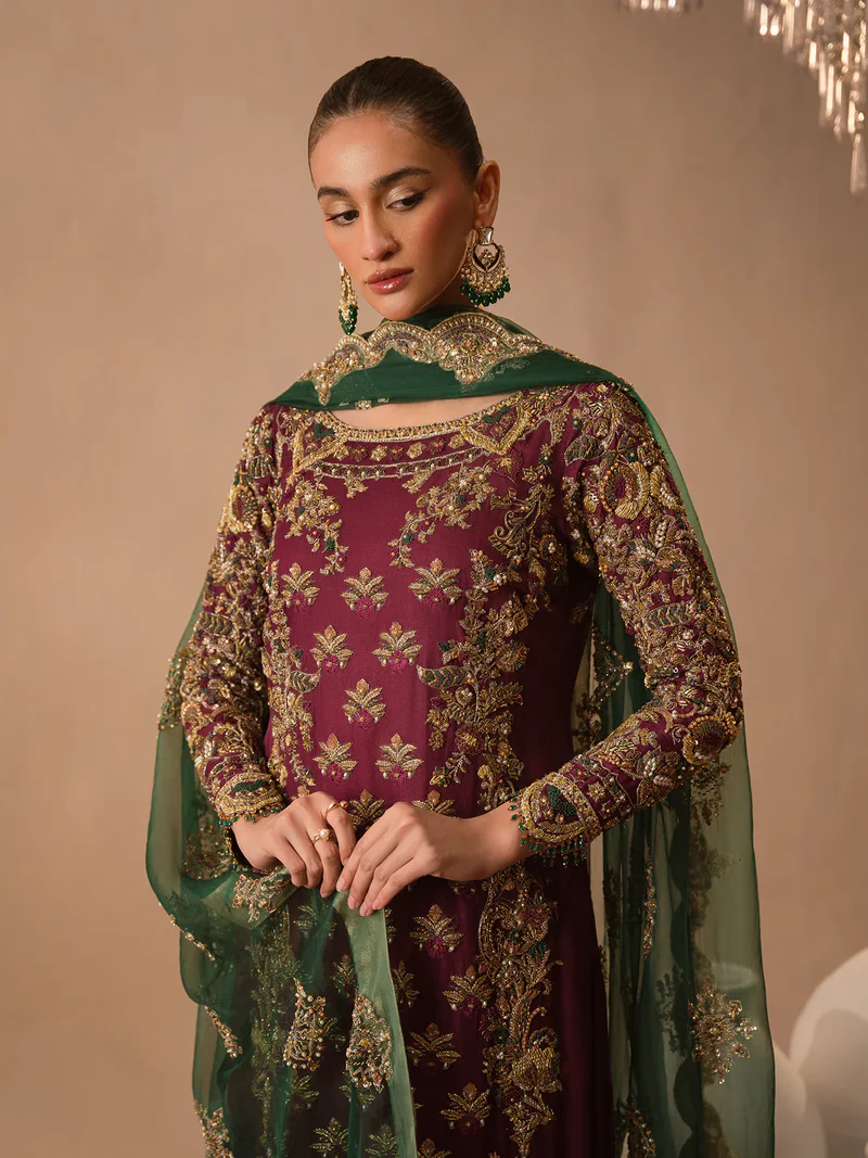 Abeera Usman || Tassel Silk Fabric || Wedding Dress