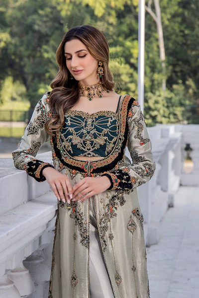 Shazia Kiyani || Tassel Silk Fabric || Wedding Dress
