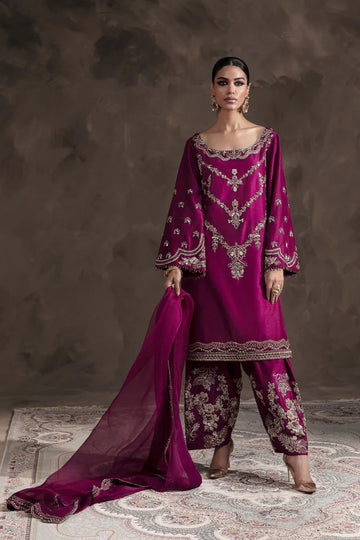 Abeera usman || Tassel Silk Fabric ||Embroidered Trouser Medium Silk Dupata || Wedding Dress