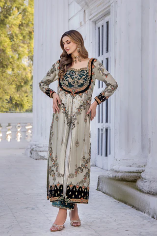 Shazia Kiyani || Tassel Silk Fabric || Wedding Dress